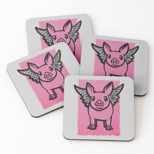 Item preview, Pink Pig with Wings designed and sold by WatershipBound.