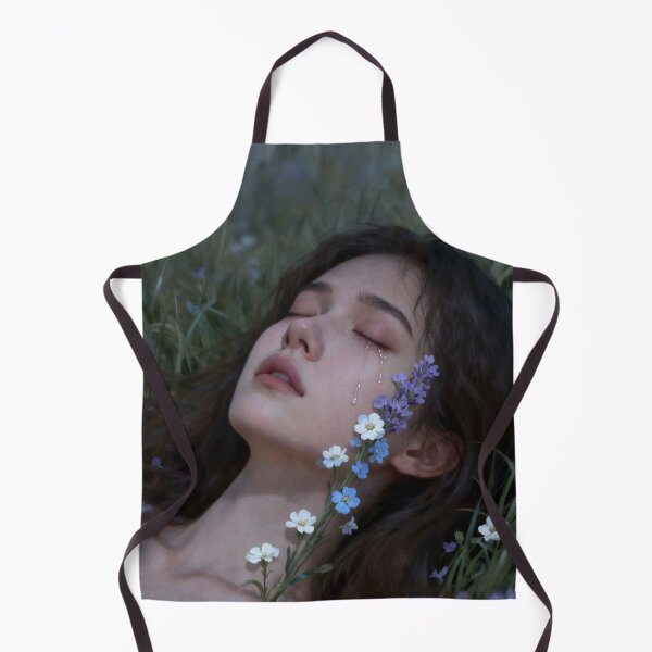 Item preview, Tears Become Flowers Wall Art, Melancholy Woman Fine Art, Healing Through Sorrow designed and sold by stylishdzign.