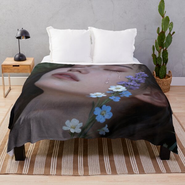Item preview, Tears Become Flowers Wall Art, Melancholy Woman Fine Art, Healing Through Sorrow designed and sold by stylishdzign.