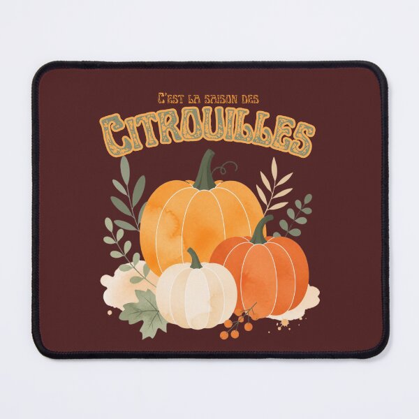Item preview, It's Pumpkin Season – Vintage Fall Pumpkin Graphic with French text designed and sold by Pics'Elle Creations.