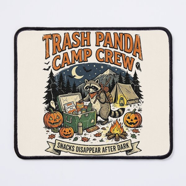 Item preview, Funny Trash Panda Camp Crew - Snacks Disappear After Dark designed and sold by legendaryskins.