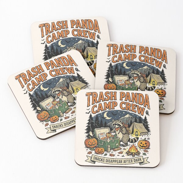 Item preview, Funny Trash Panda Camp Crew - Snacks Disappear After Dark designed and sold by legendaryskins.