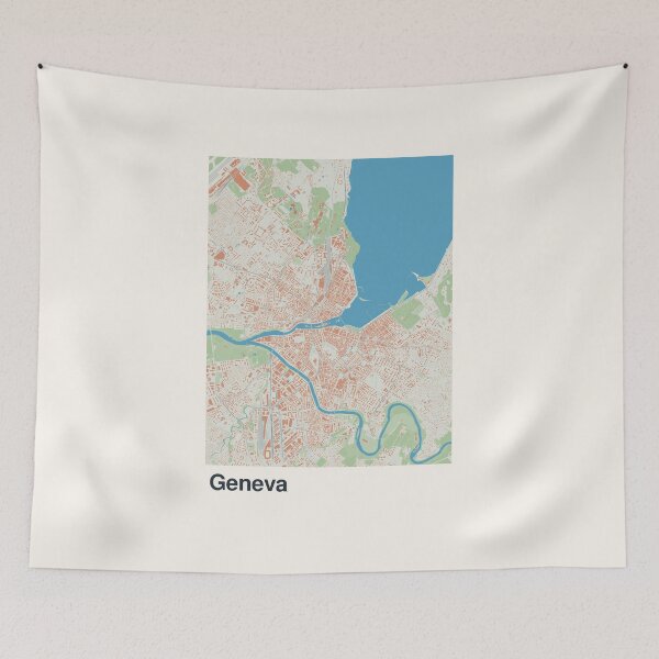 Item preview, Geneva Minimalistic Map Art designed and sold by MapsNerd.