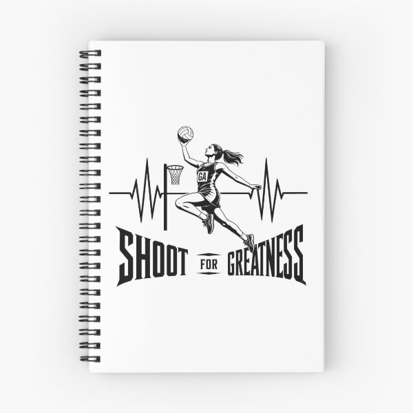 Item preview, Netball Shoot For Greatness | Netball GA Heartbeat Design For Netball Player designed and sold by StyxIND.