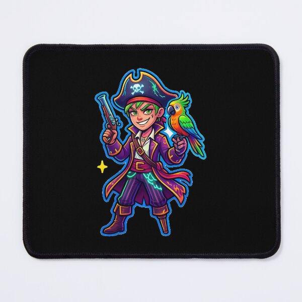 Item preview, Cool Cartoon Badass Pirate Boy with Parrot designed and sold by Freestyle Prints.