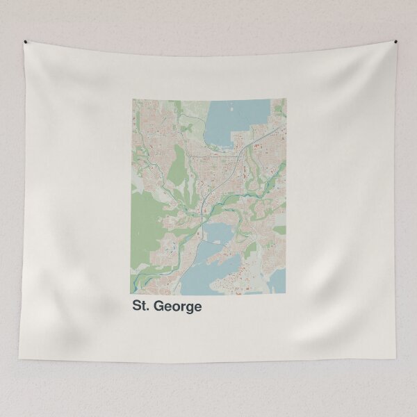 Item preview, St. George Minimalistic Map Art designed and sold by MapsNerd.