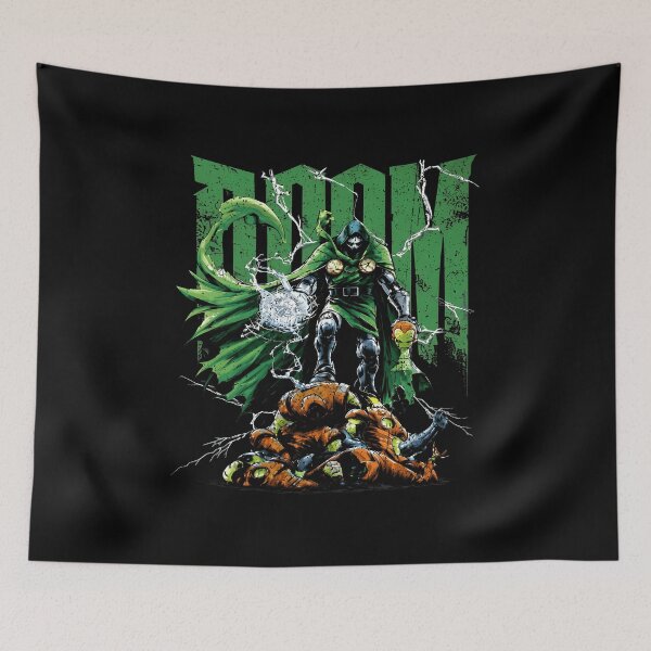 Item preview, Dark Armored Sorcerer Green Cloak Supervillain Fantasy Comic Graphic designed and sold by Lexalion.