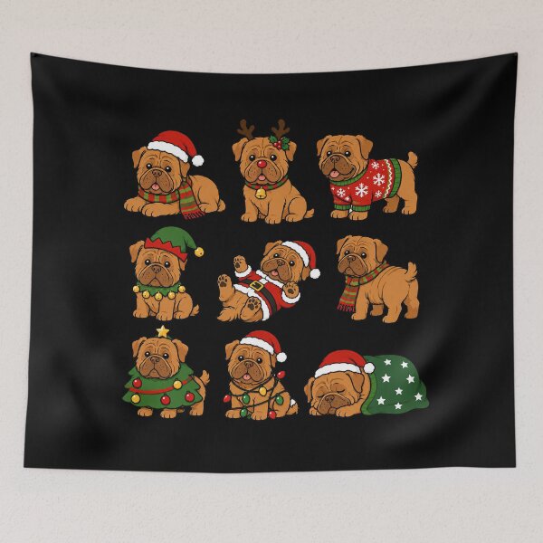 Item preview, Funny Dogue de Bordeaux Dog Christmas Holiday Xmas Mom Dad designed and sold by rafaeltto.