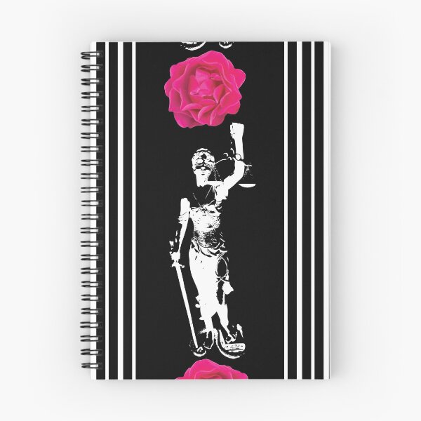Item preview, Lady Justice & Rose Stripes on Black designed and sold by Digitalmyth's Designs.