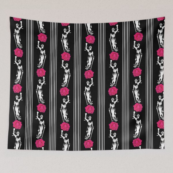 Item preview, Lady Justice & Rose Stripes on Black designed and sold by Digitalmyth's Designs.