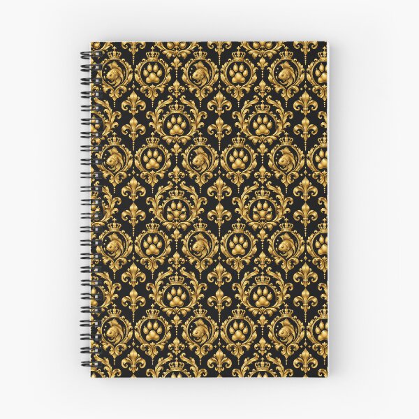 Item preview, Gold Opulence Paw and Fish Crest Luxury Seamless Pattern designed and sold by Rod & Retriever.