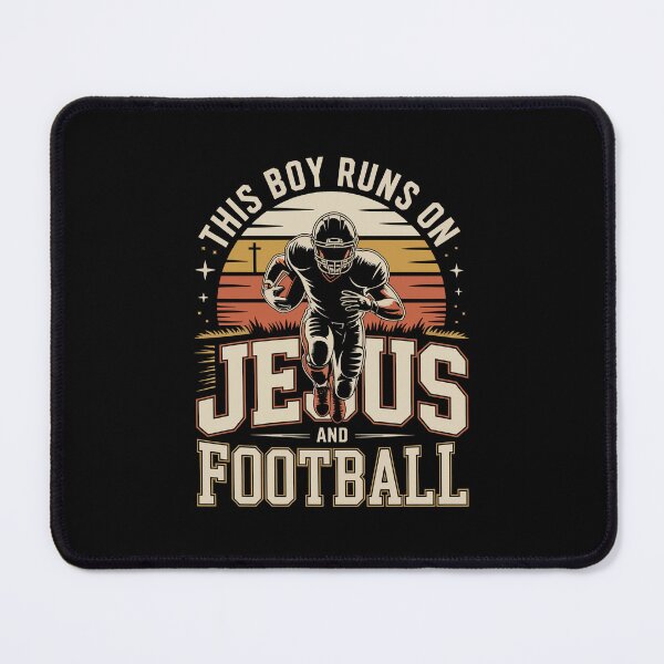 Item preview, This Boy Runs on Jesus and Football designed and sold by jkrphoto.