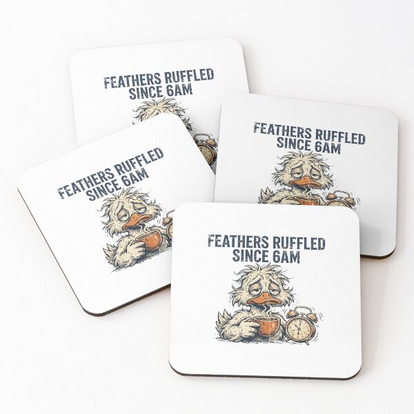 Item preview, Feathers Ruffled Since 6AM Funny Duck Coffee Tee designed and sold by Worn and Witty.