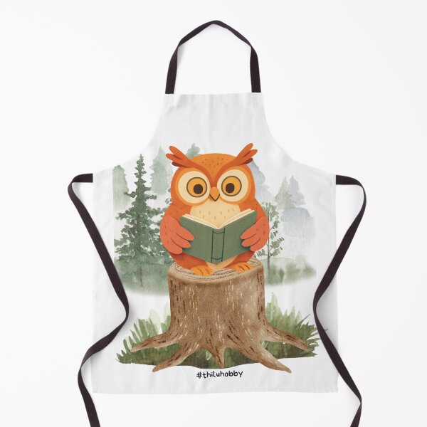 Item preview, Reading owl in the forest designed and sold by thilu-hobby.