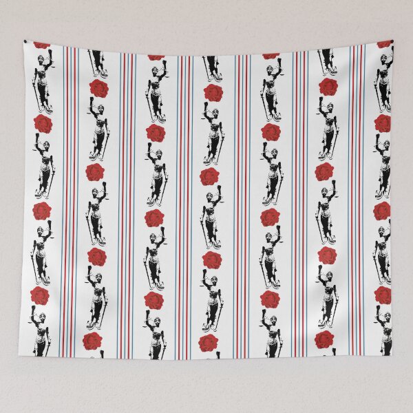 Item preview, Lady Justice & Red Rose Stripes on White designed and sold by Digitalmyth's Designs.