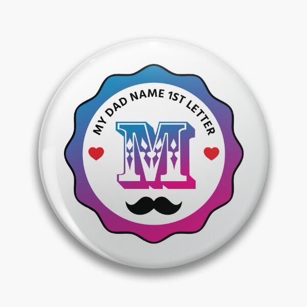 Item preview, My Dad Name First Letter - Personalized Name Initial Letter Typography | Custom First Alphabet Name Art | Monogram Initial Design designed and sold by 440CREATIVES.