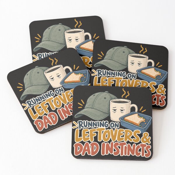 Item preview, Running on Leftovers & Dad Instincts – Funny Dad Humor designed and sold by MiSuPa Studio.