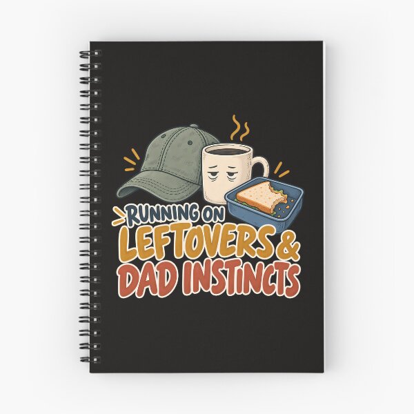 Item preview, Running on Leftovers & Dad Instincts – Funny Dad Humor designed and sold by MiSuPa Studio.