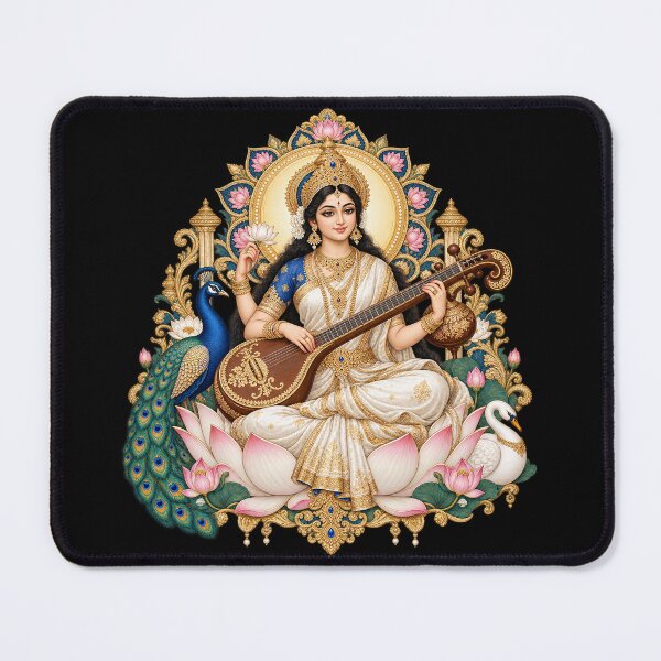 Item preview, Saraswati with the veena and peacock designed and sold by lAnJefurtifeu.
