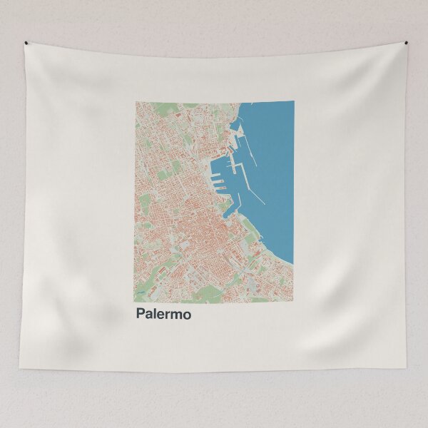 Item preview, Palermo Minimalistic Map Art designed and sold by MapsNerd.