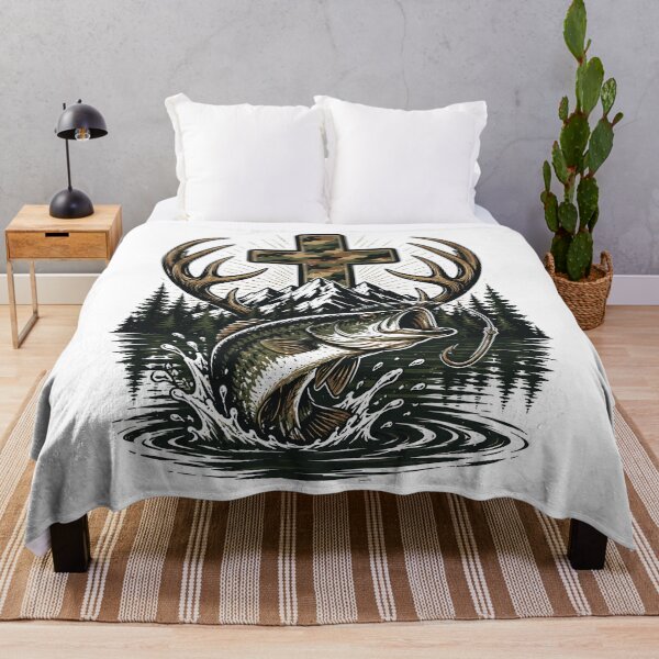 Item preview, Jesus Christian Hunting Fishing Faith Outdoor designed and sold by roni-harbor.