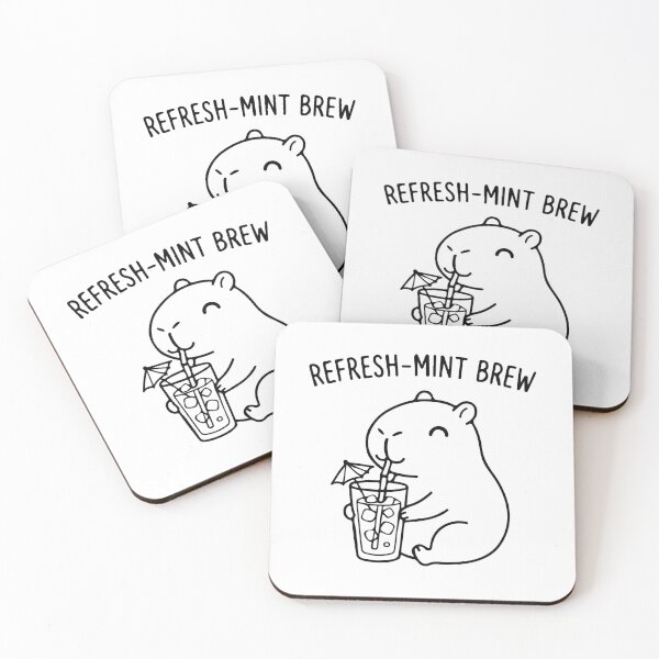 Item preview, Cool Capybara Iced Coffee - Cute Animal Drinking Iced Tea designed and sold by Brexmore3.