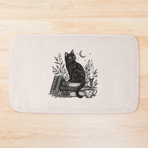 Item preview, Black Cat And Books designed and sold by VibeInkDesign.