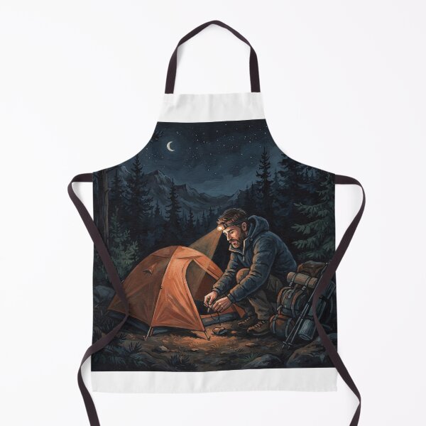 Item preview, Backpacker By The Tent At Night designed and sold by eduardoroa22.