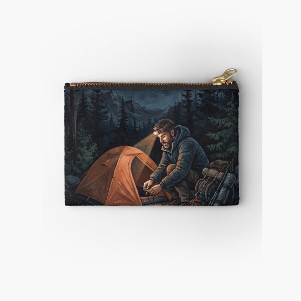 Item preview, Backpacker By The Tent At Night designed and sold by eduardoroa22.