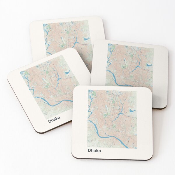 Item preview, Dhaka Minimalistic Map Art designed and sold by MapsNerd.
