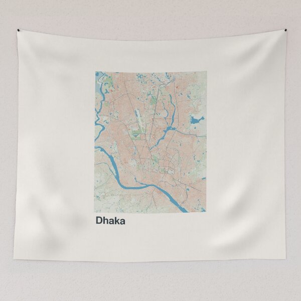 Item preview, Dhaka Minimalistic Map Art designed and sold by MapsNerd.