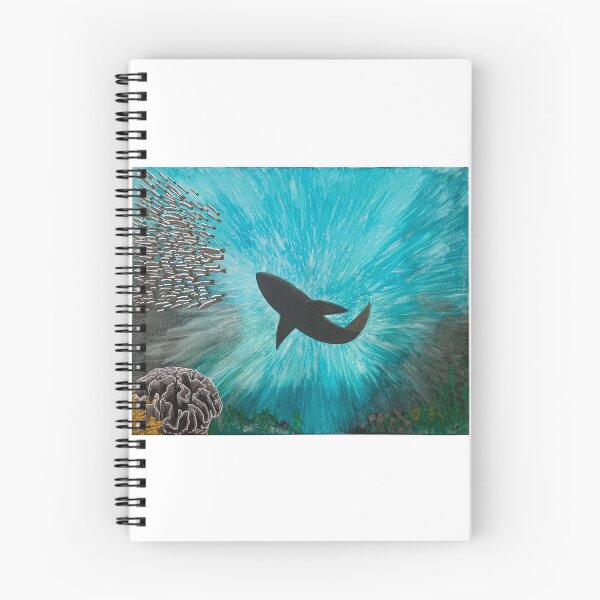 Item preview, Shark rising to the surface and hunting a school of fish designed and sold by Ccrisart75-.
