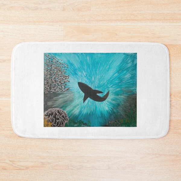 Item preview, Shark rising to the surface and hunting a school of fish designed and sold by Ccrisart75-.
