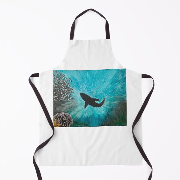 Item preview, Shark rising to the surface and hunting a school of fish designed and sold by Ccrisart75-.