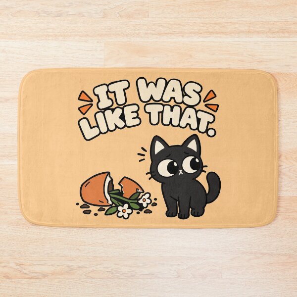 Item preview, It Was Like That Funny Black Cat designed and sold by MewMade.