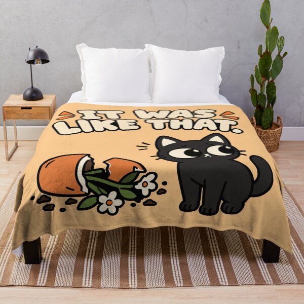 Item preview, It Was Like That Funny Black Cat designed and sold by MewMade.