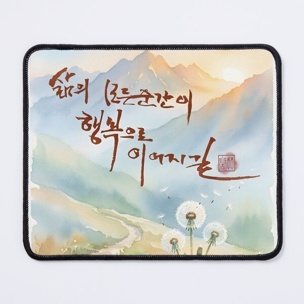 Artikelvorschau, Koreanische Kalligrafie Landschaft mit Löwenzahn entworfen und verkauft von K-Brush.