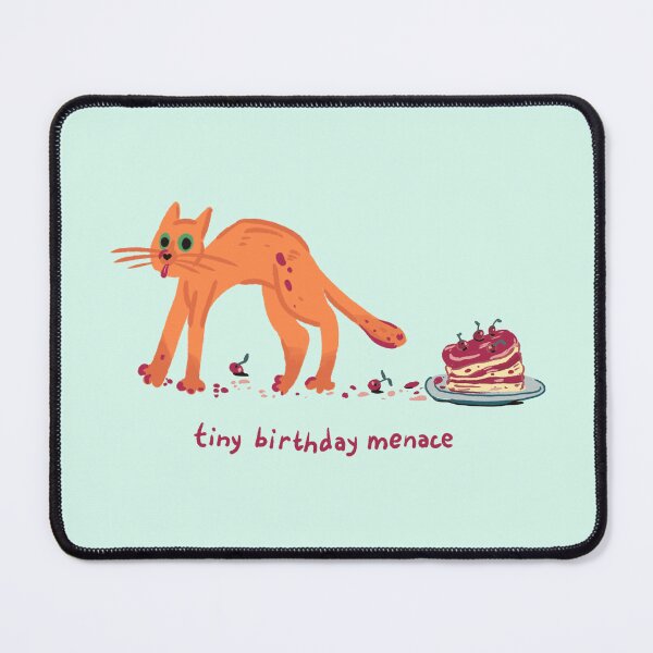 Item preview, Birthday Menace Orange Cat designed and sold by DanuskaArt.