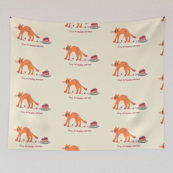Item preview, Birthday Menace Orange Cat  designed and sold by DanuskaArt.