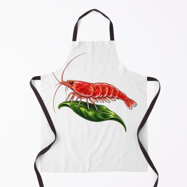 Item preview, Shrimp Keeper Gift – Cherry Shrimp on a Leaf designed and sold by UrbanCanvvas.