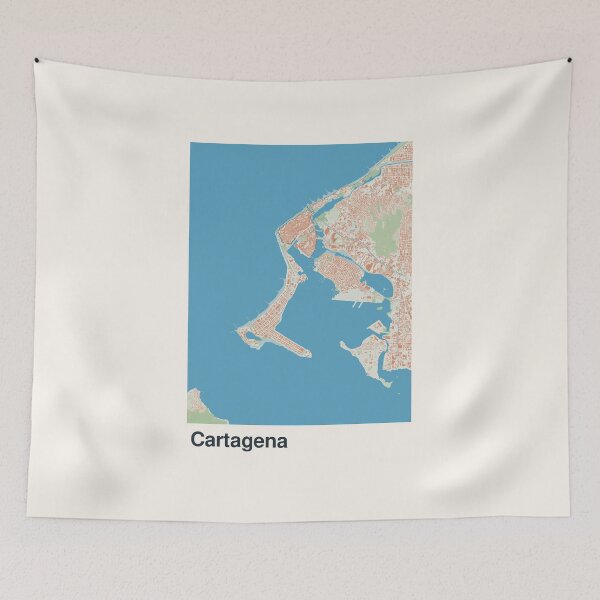 Item preview, Cartagena Minimalistic Map Art designed and sold by MapsNerd.
