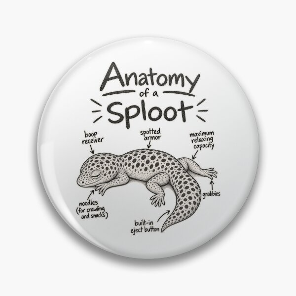 Item preview, Anatomy of a Sploot – Leopard Gecko designed and sold by threadandfangs.