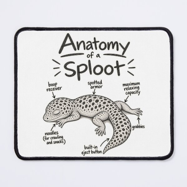 Artikelvorschau, Anatomie eines Sploot – Leopardgecko entworfen und verkauft von threadandfangs.