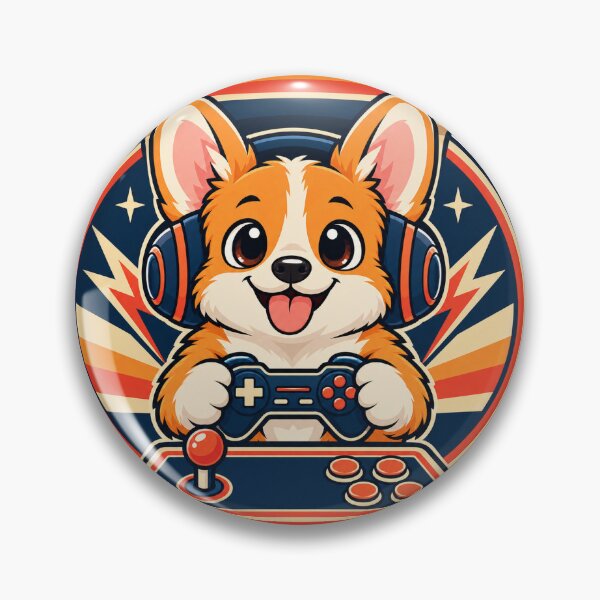 Item preview, Corgi Gamer Player 1 – Retro Gaming designed and sold by OLIVER-AGOUR.