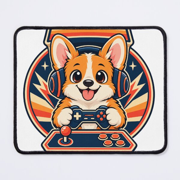 Item preview, Corgi Gamer Player 1 – Retro Gaming designed and sold by OLIVER-AGOUR.
