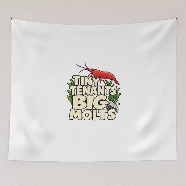 Item preview, Tiny Tenants Big Molts – Funny Freshwater Shrimp Keeper Gift designed and sold by UrbanCanvvas.