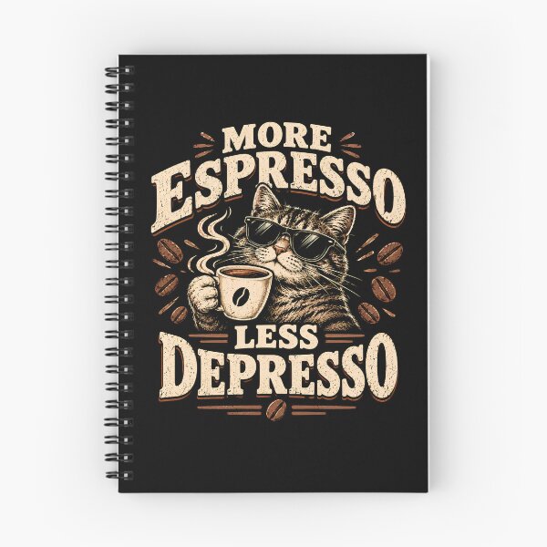 Item preview, More Espresso Less Depresso Cat designed and sold by monika-arthing.