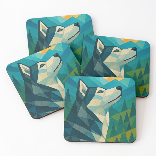 Artikelvorschau, Husky – eine geometrische Illustration. entworfen und verkauft von GalleryKauffeld.