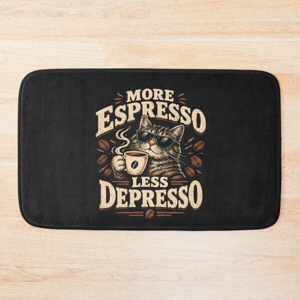 Item preview, More Espresso Less Depresso Cat designed and sold by monika-arthing.