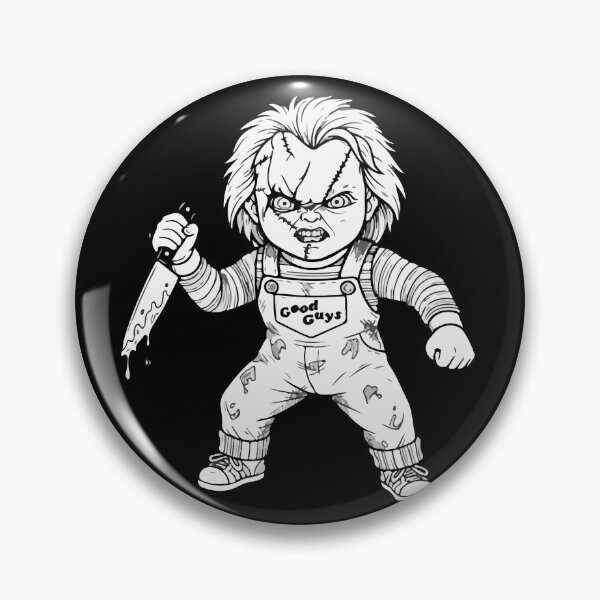 Item preview, Creepy Chucky Doll Line Art - Horror Killer Doll designed and sold by Brexmore3.